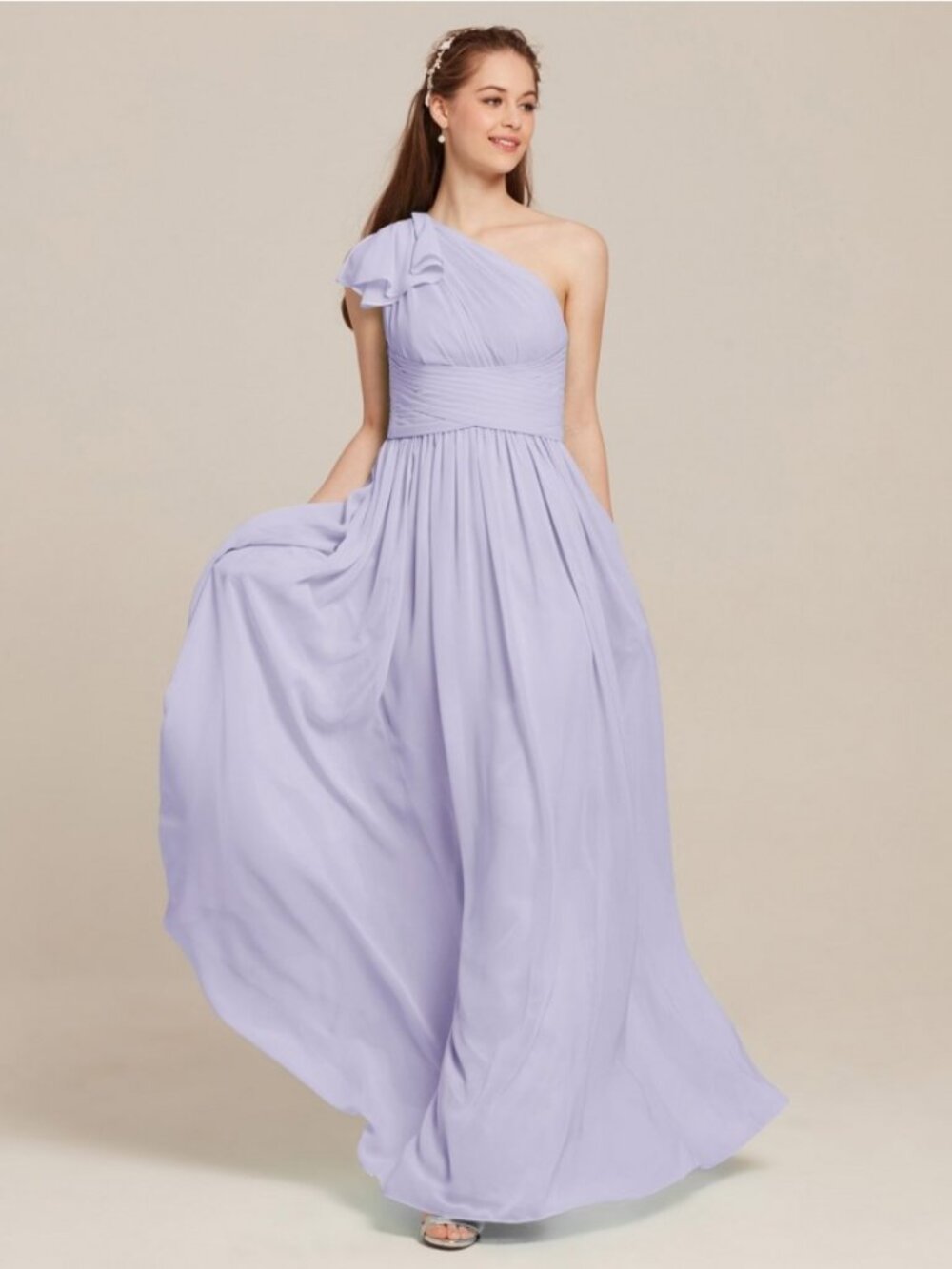 lilac lavender bridesmaids wedding prom gown dress, size 16  US, new,  AW bridal